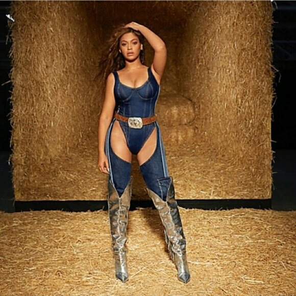 Ivy Park Denim Bodysuit - Picture 1 of 2